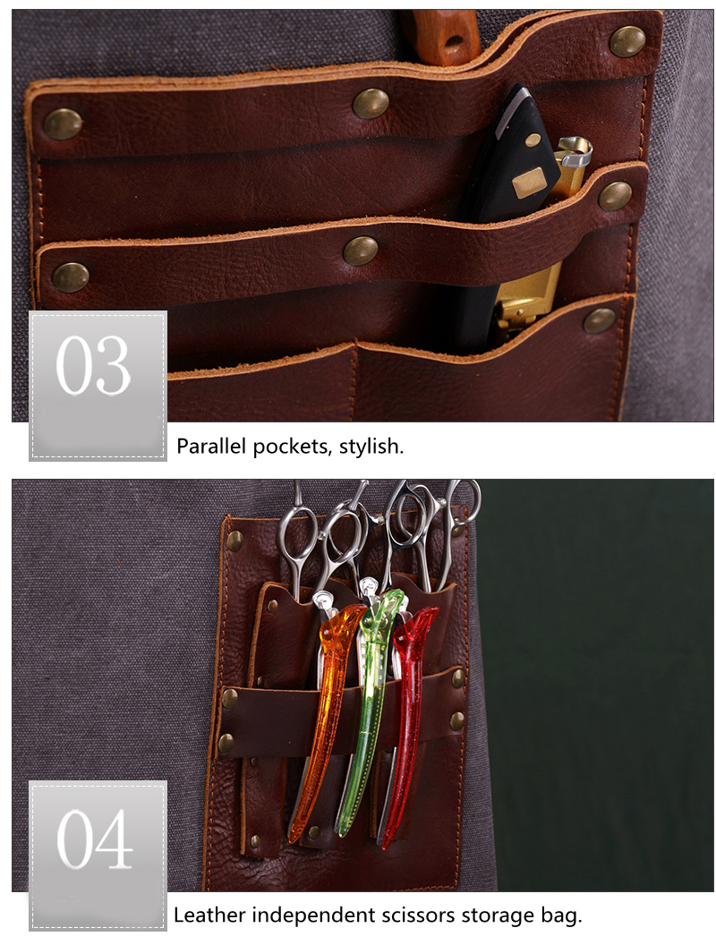 genuine leather industry canvas apron (8)