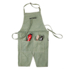 Long and short two use apron hair salon hairdresser apron retro denim cafe waiter light green apron