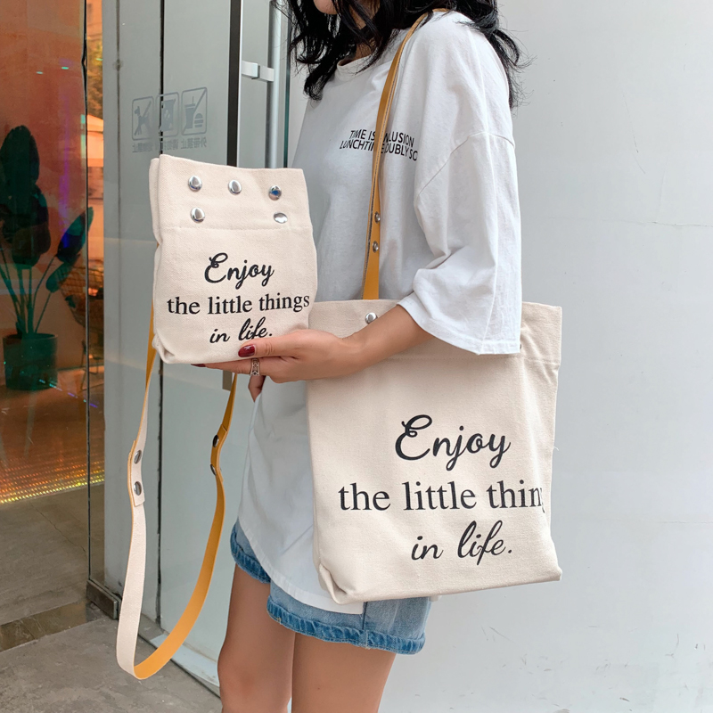 New style fashion Korean version letter printing small ins messenger bag 