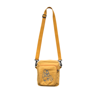 Japanese and Korean literary fresh student embroidery canvas messenger bag
