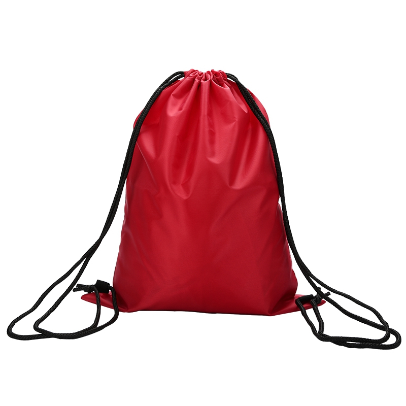 Custom logo sports waterproof drawstring polyester backpack bag