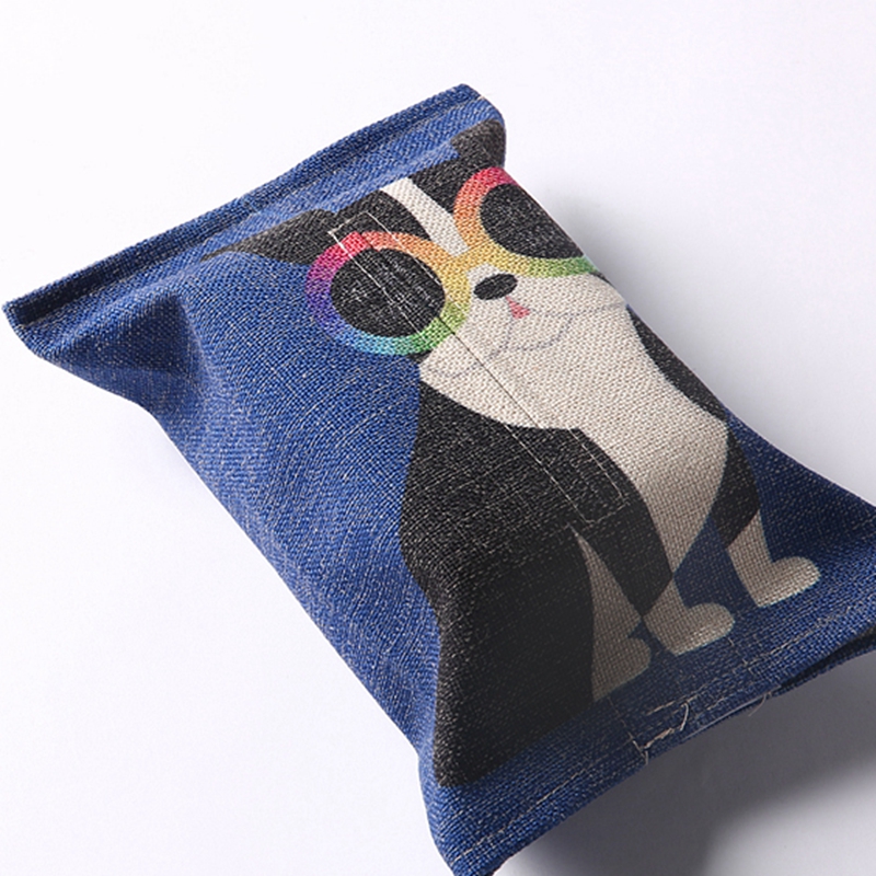 Wholesale top grade good rice eco-friendly linen tissue box with multipurpose