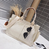 Ins large capacity casual canvas bag multi-pocket practical shoulder bag