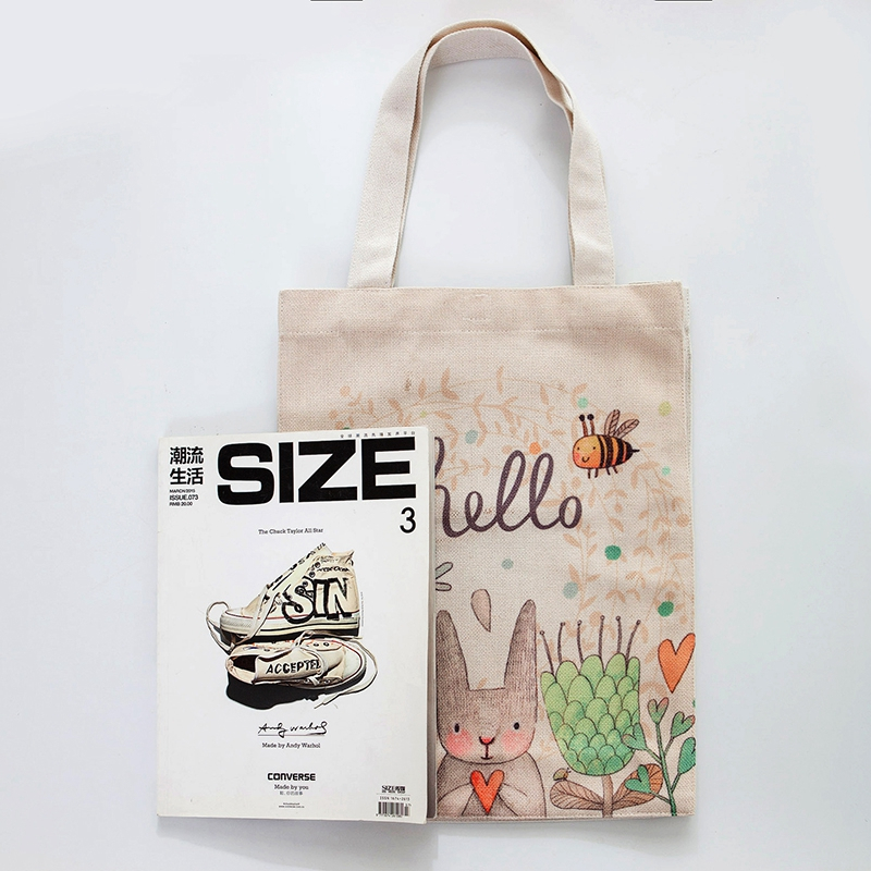 Japanese And Korean Literature And Art Environmentally Friendly Storage Linen Bag