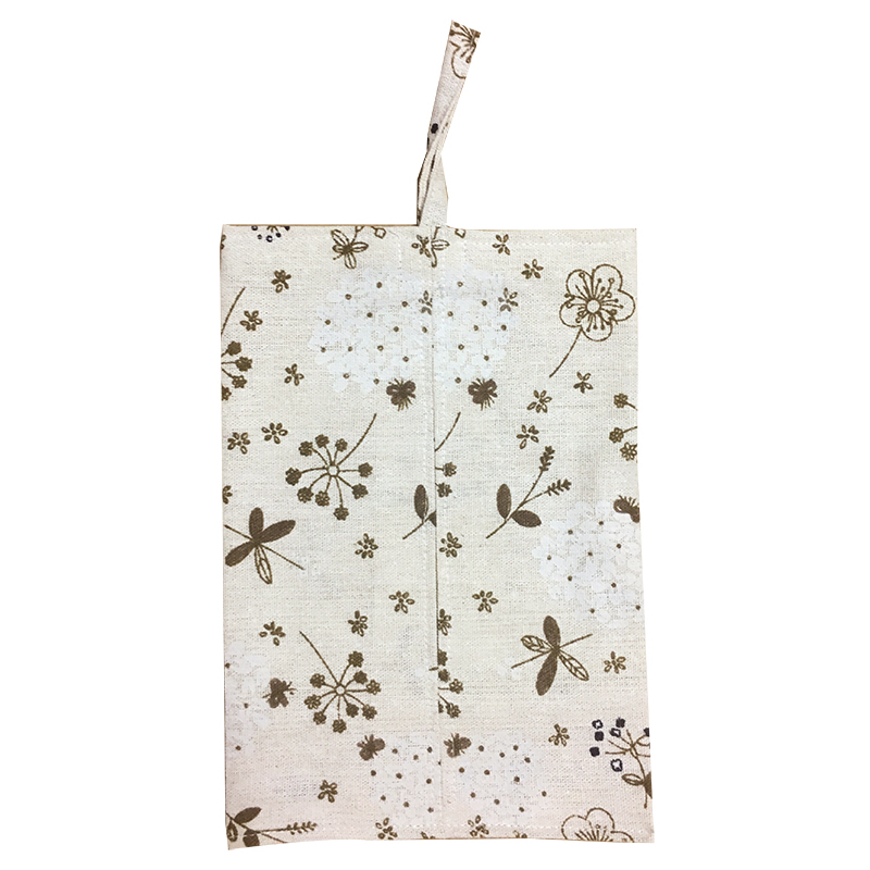 Hot selling eco-friendly cute durable dustproof linen tissue box for car
