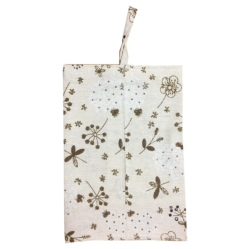 Hot selling eco-friendly cute durable dustproof linen tissue box for car
