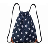 New star printing polyester cloth drawstring bag outdoor sports travel bag