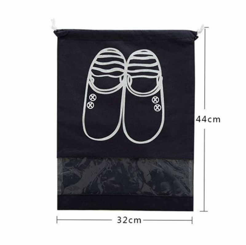 Travel dustproof shoe storage bag muzzle drawstring nonwoven cloth shoes bag shoe cover