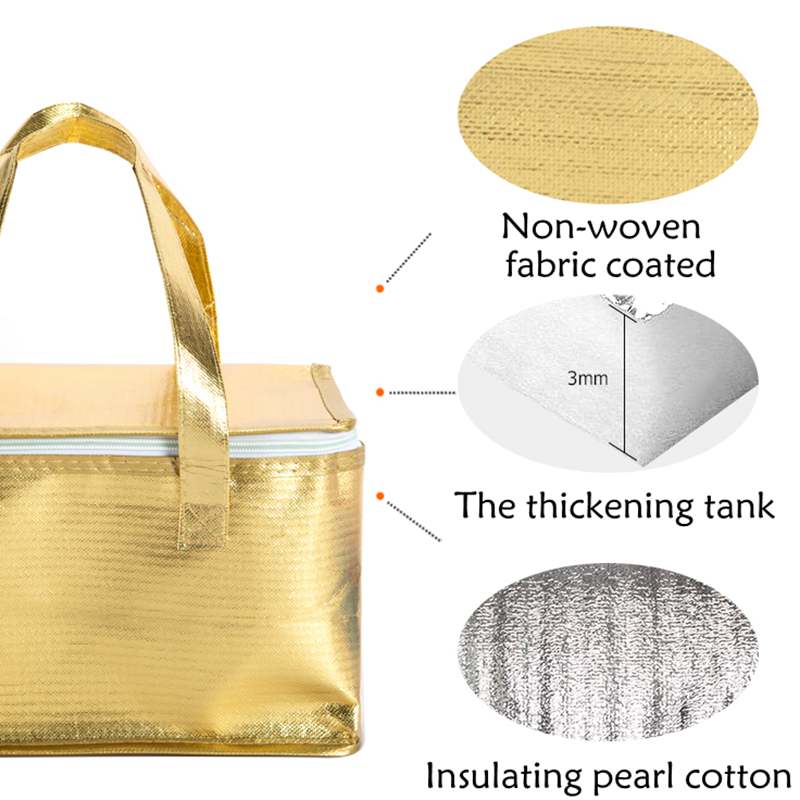 Non-woven Insulation Bag Aluminum Foil Thickening Large Portable Waterproof Insulation Bag