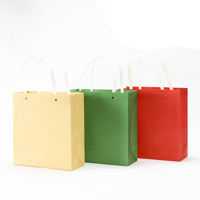 multi color shopping gift bag kraft paper bag 