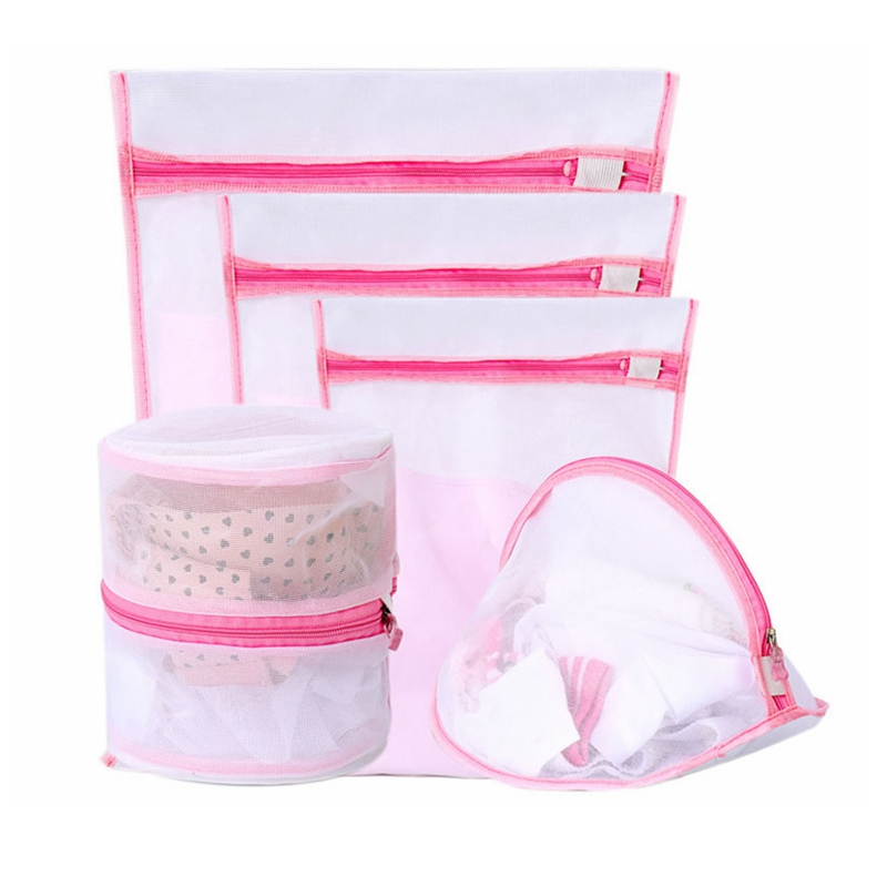 Polyester nylon washing bag net bra socks underwear large and medium washing mesh laundry bag
