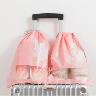 Waterproof travel clothing packing bag zipper drawstring mouth packing bag