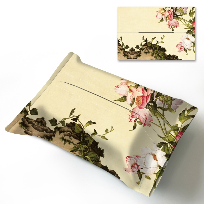 Creative cotton custom logo printed durable linen tissue paper box wholesale
