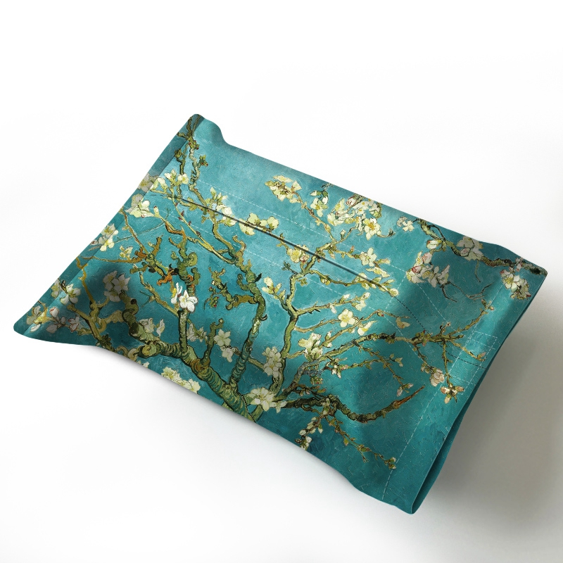 Hot selling cotton and linen fabric car and home use folding tissue box covers