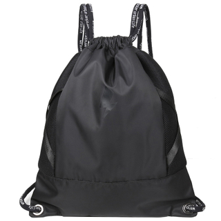 Large capacity backpack fitness sports polyester nylon drawstring bag