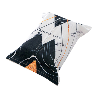 Hot sale cotton and linen fabric car and home use folding tissue box covers