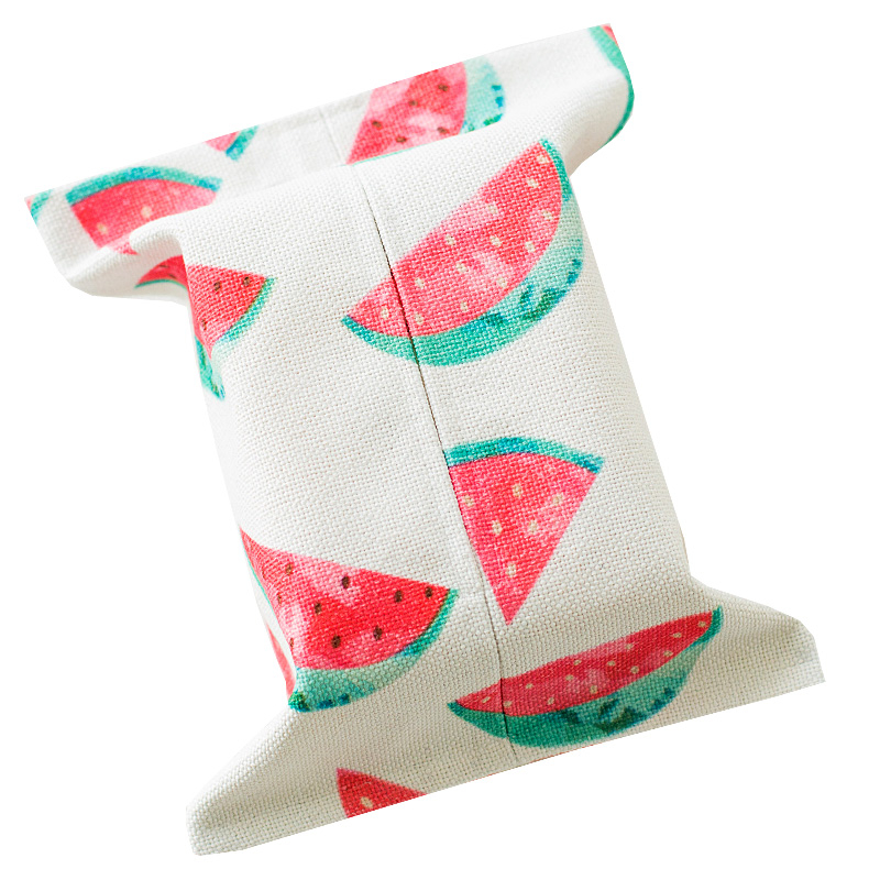 Good quality small logo printed cute folding linen tissue paper box wholesale