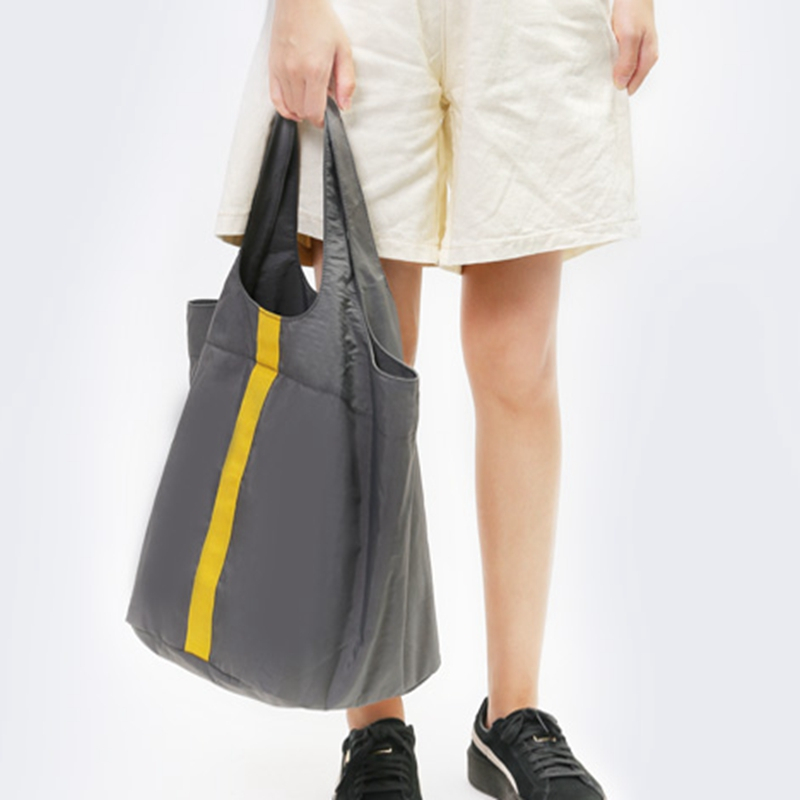 Fashion large capacity portable folding supermarket shopping bags waterproof nylon shopping bag