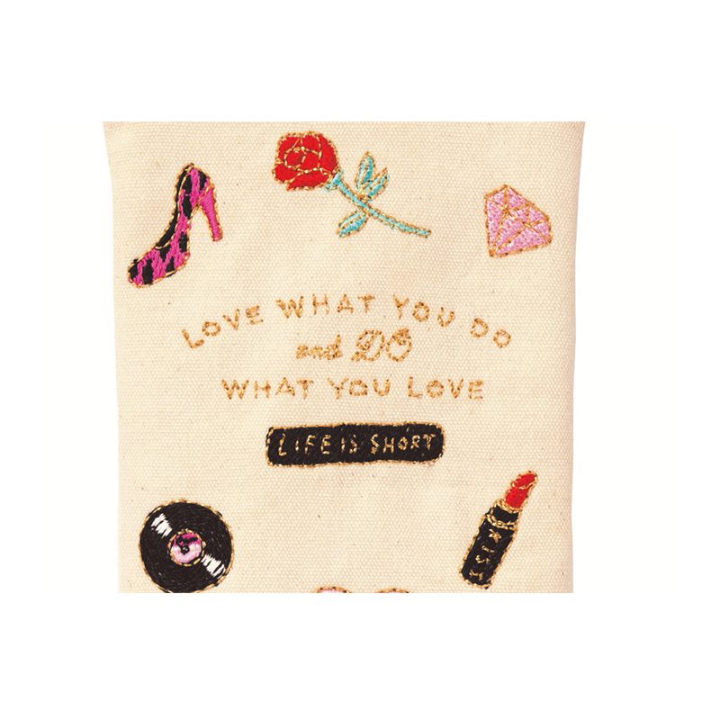 Japanese style embroidered pattern eyeglasses bag earphone digital small items multifunctional storage pouch