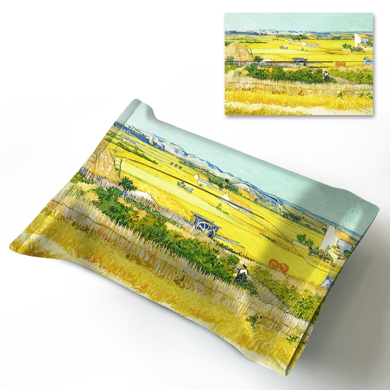 Hot selling cotton and linen fabric car and home use folding tissue box covers