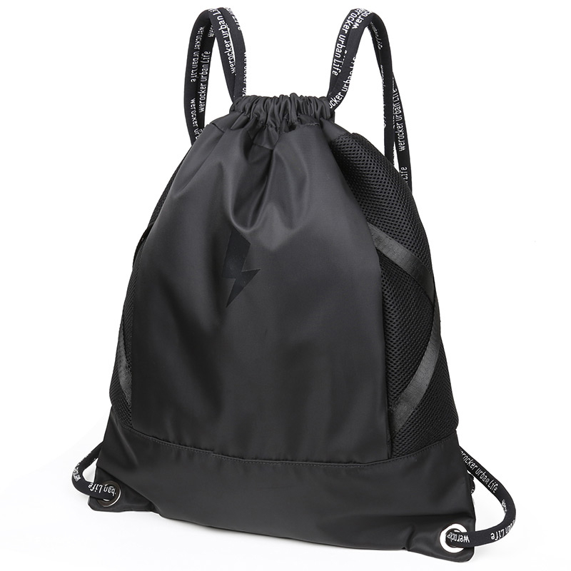 Large capacity backpack fitness sports polyester nylon drawstring bag