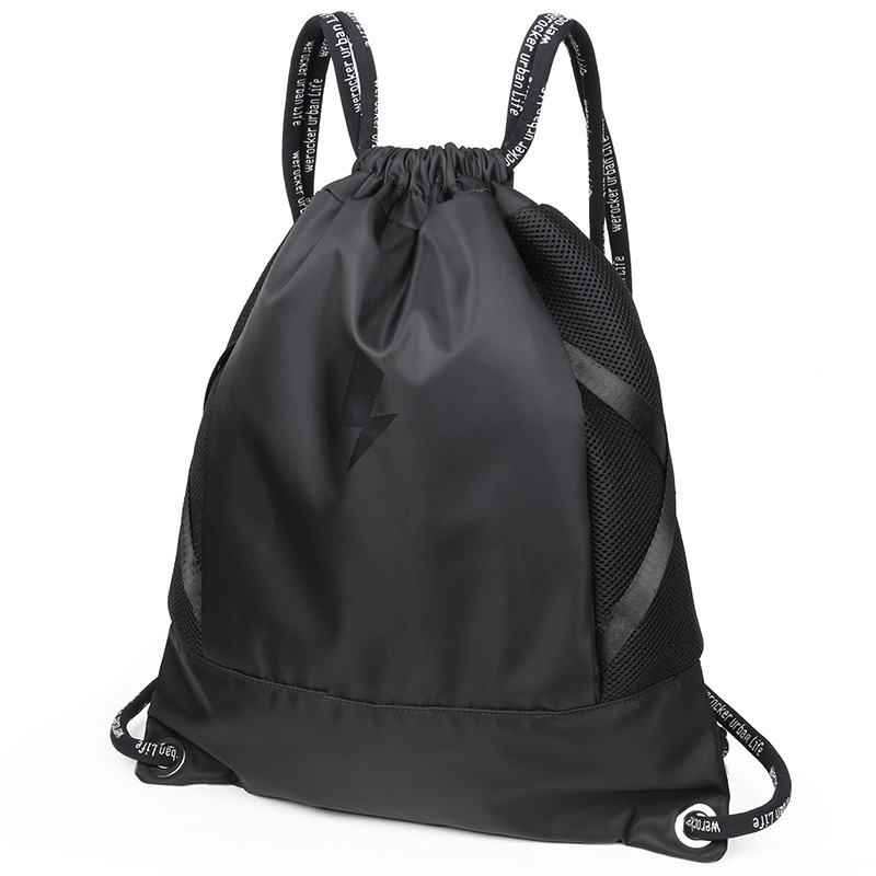 Large capacity backpack fitness sports polyester nylon drawstring bag