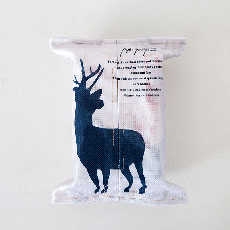 Wholesale high quality durable portable linen tissue box with customized logo