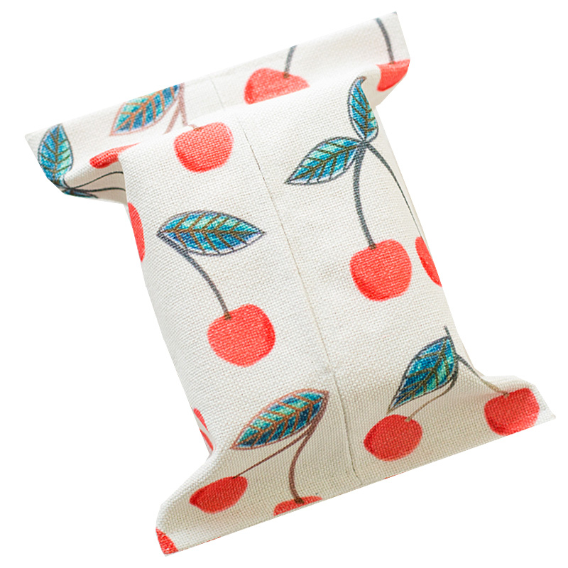 Hot sale desktop durable eco friendly linen cloth tissue box cover for living room