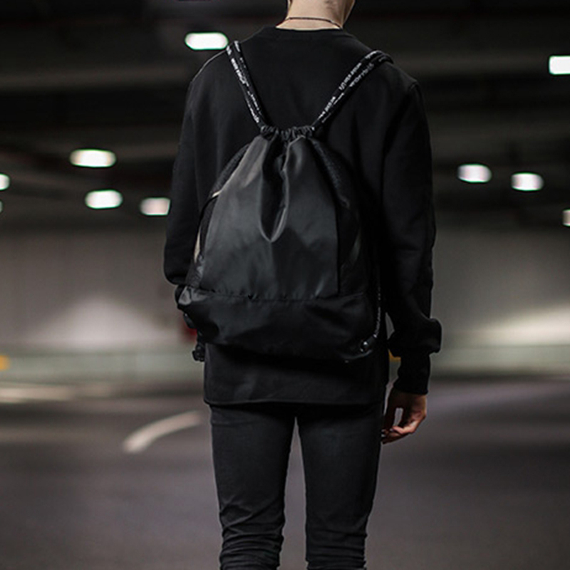 Large capacity backpack fitness sports polyester nylon drawstring bag