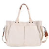 Ins large capacity casual canvas bag multi-pocket practical shoulder bag