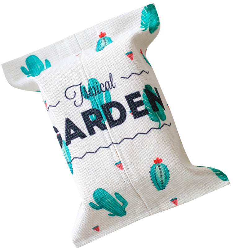 Good quality small logo printed cute folding linen tissue paper box wholesale