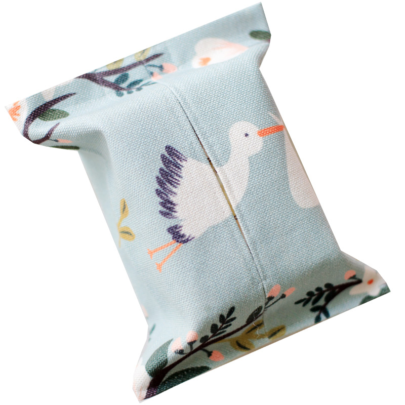 Amazon best selling recycled fresh cotton linen fabric digital printed tissue box