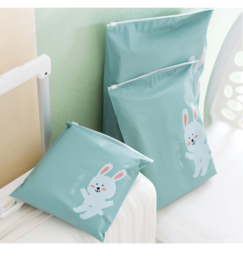 Waterproof travel clothing packing bag zipper drawstring mouth packing bag