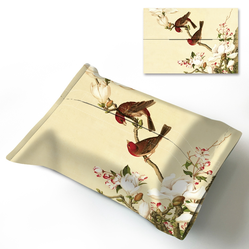 Creative cotton custom logo printed durable linen tissue paper box wholesale