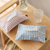 High-end cute pattern design eco-friendly durable stylish linen tissue box wholesale