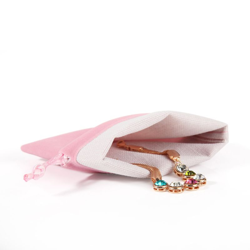 Wholesale custom printed storage velvet drawstring pouch 