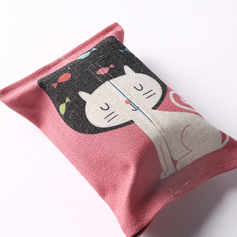 Wholesale top grade good rice eco-friendly linen tissue box with multipurpose