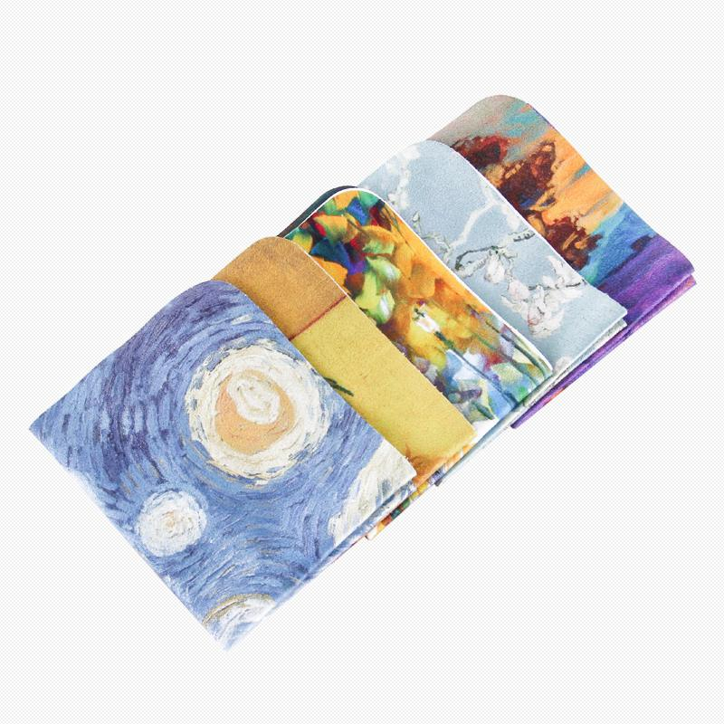Custom Oil Painting Printed Microfiber Cleaning Cloth