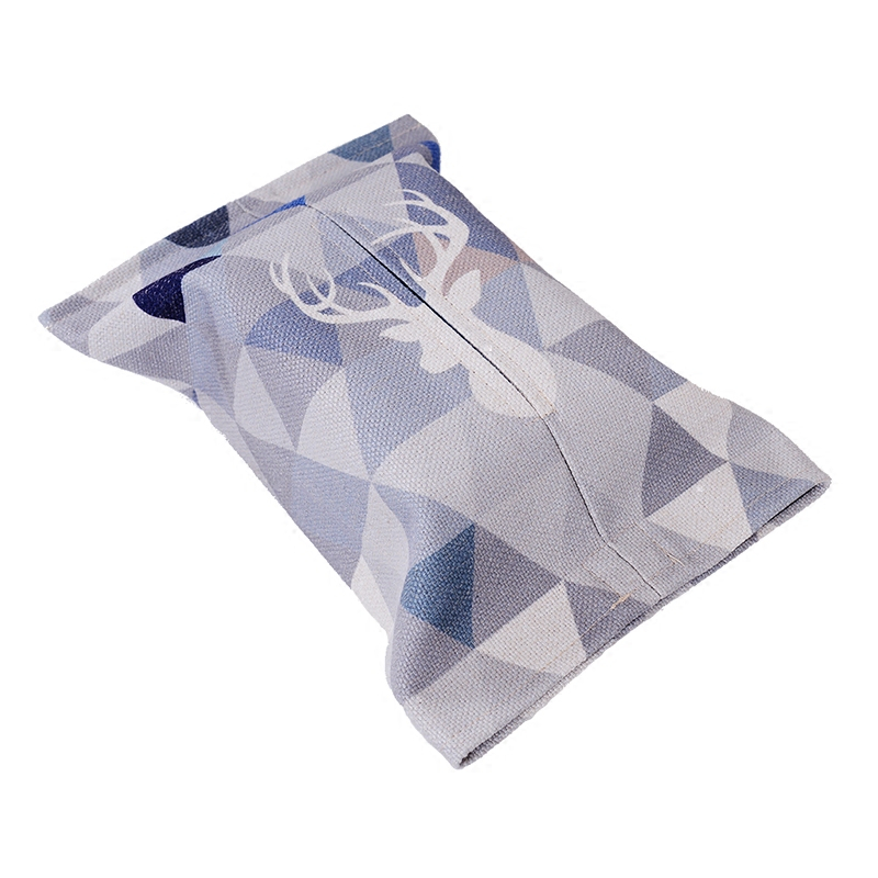 Most popular cute patterns customized eco-friendly durable linen tissue box wholesale