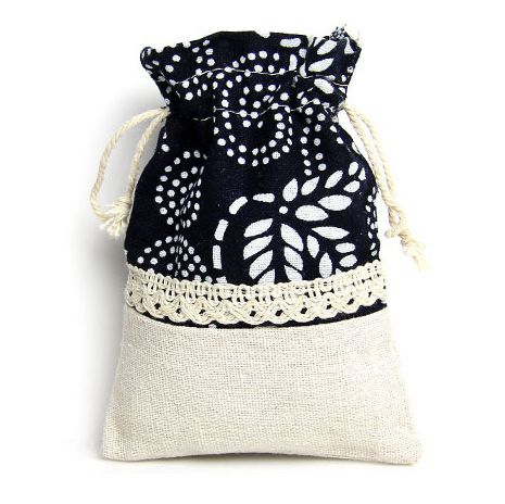 Exquisite Vintage Cotton And Linen Small Cloth Bag Drawstring Pocket Jewelry Gift Bag