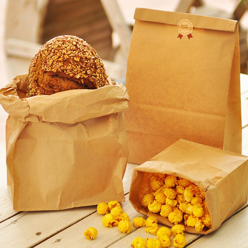 High Quality Food Oilproof Takeout Bag Custom Thickened Disposable Packaging Bag