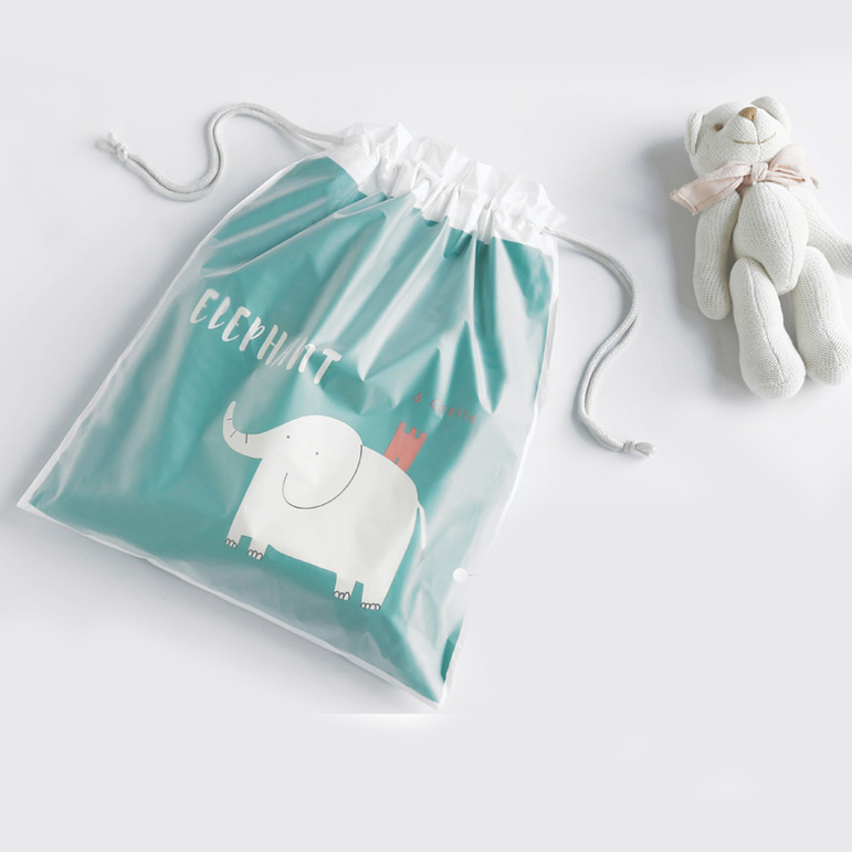 Waterproof travel clothing packing bag zipper drawstring mouth packing bag