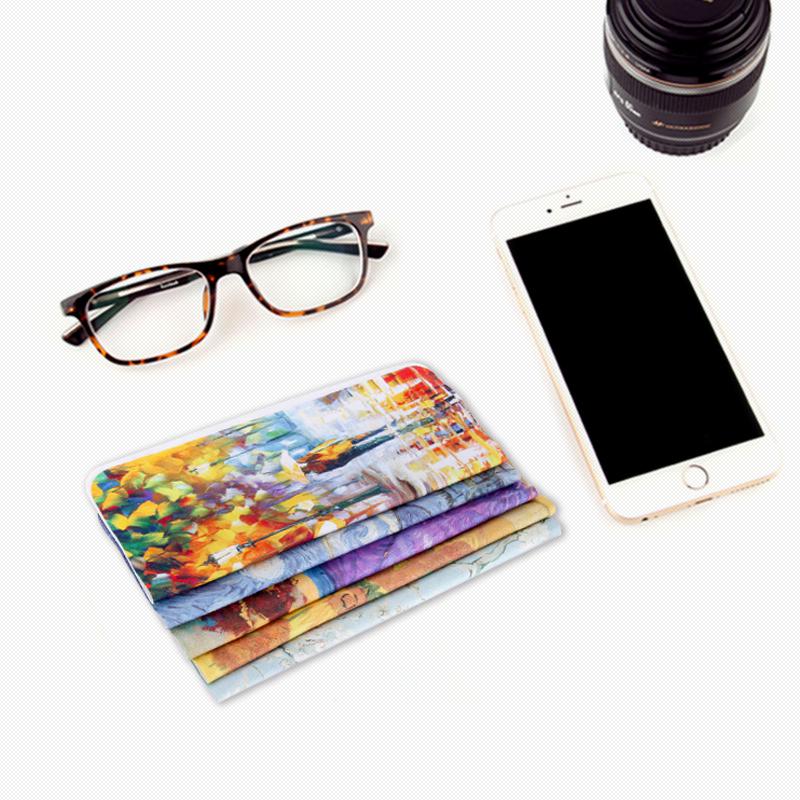 Custom Oil Painting Printed Microfiber Cleaning Cloth