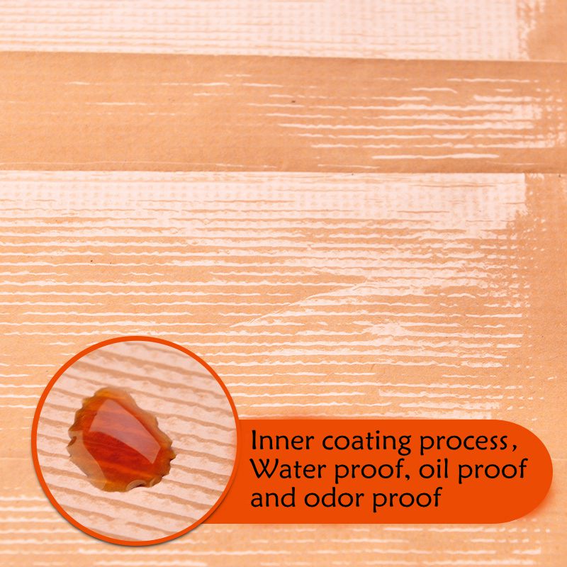 Multifunctional Kraft Paper Bag Ziplock Bag Tea Delivery Convenient Transparent Bag