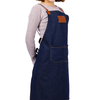 Custom logo fashion restaurant cafe baking overalls adult denim apron