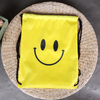 Custom smile waterproof sports storage bag polyester drawstring backpack