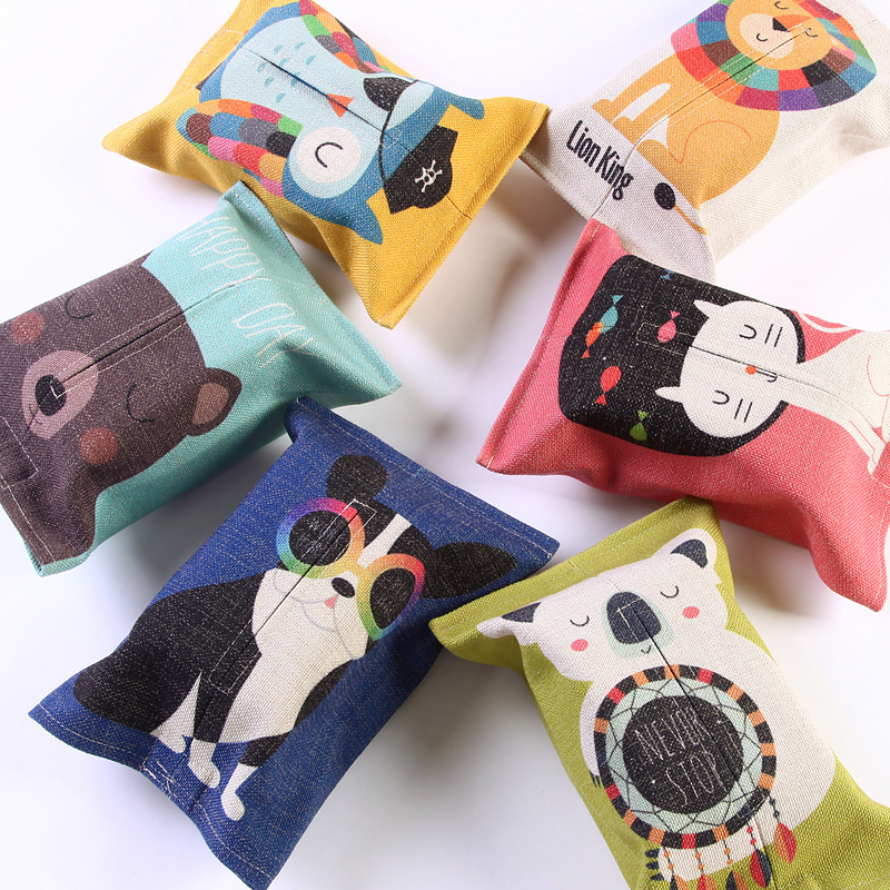 High-end different patterns customized durable linen tissue box with private label