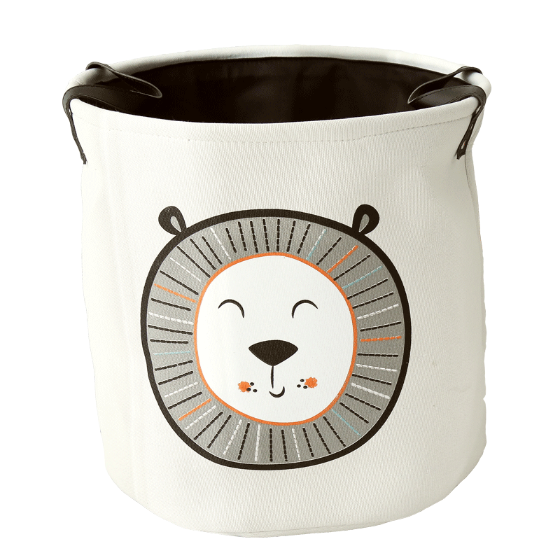 Cotton linen receiving basket (1)