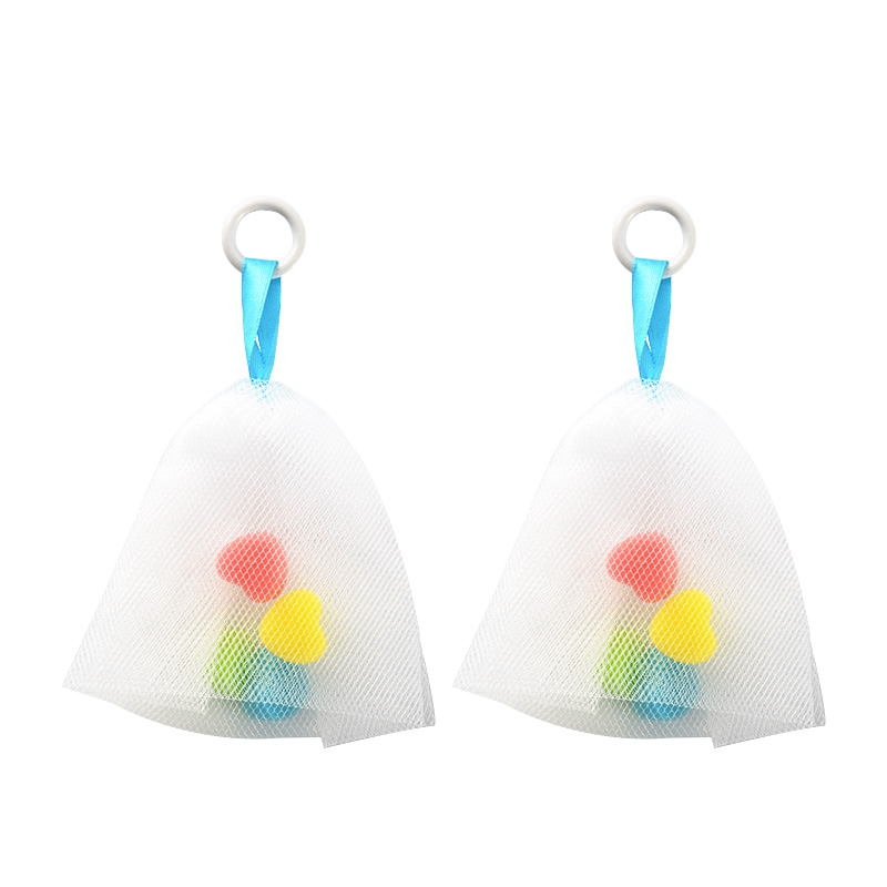 Customized drawstring face washing soap net handmade foaing mesh
