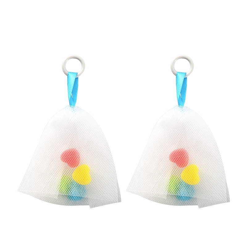 Customized drawstring face washing soap net handmade foaing mesh